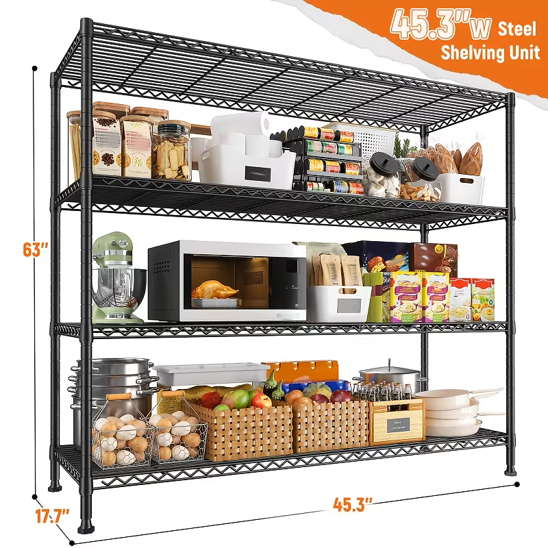 Adjustable Wire Shelving Rack Multi-Tier Storage Shelf Unit
