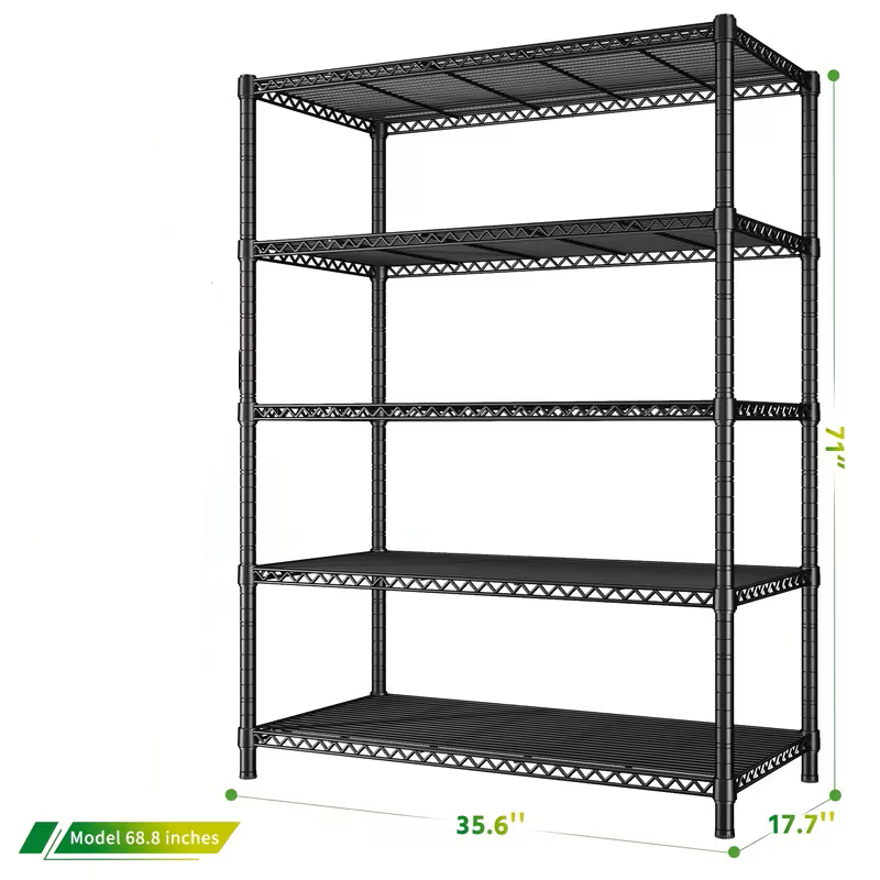 Adjustable Wire Shelving Rack Multi-Tier Storage Shelf Unit