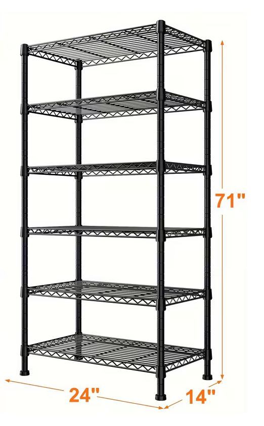 Adjustable Wire Shelving Rack Multi-Tier Storage Shelf Unit