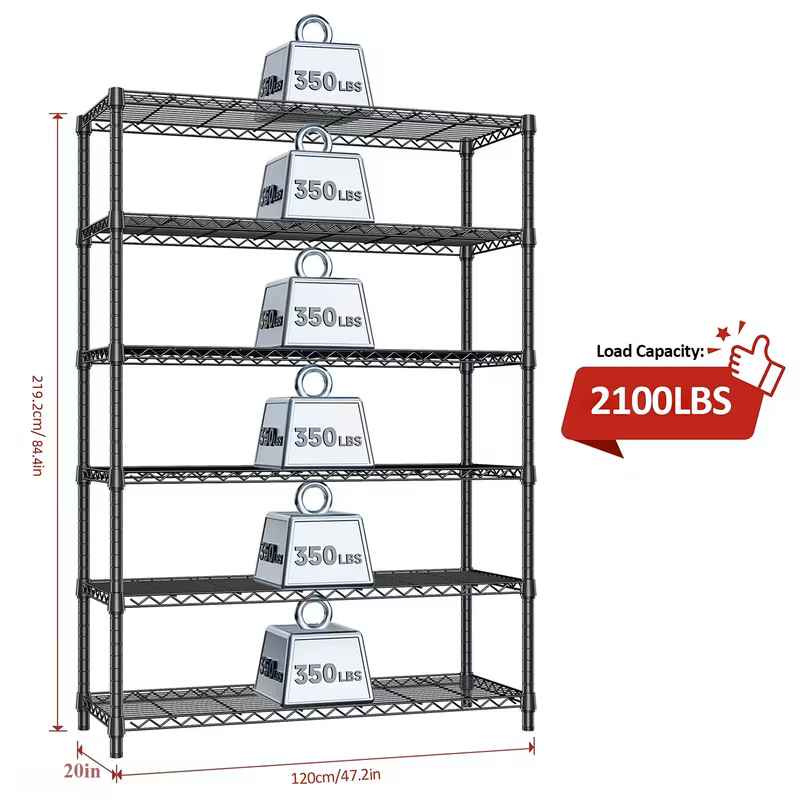 Adjustable Wire Shelving Rack Multi-Tier Storage Shelf Unit
