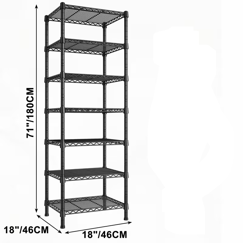 Adjustable Wire Shelving Rack Multi-Tier Storage Shelf Unit