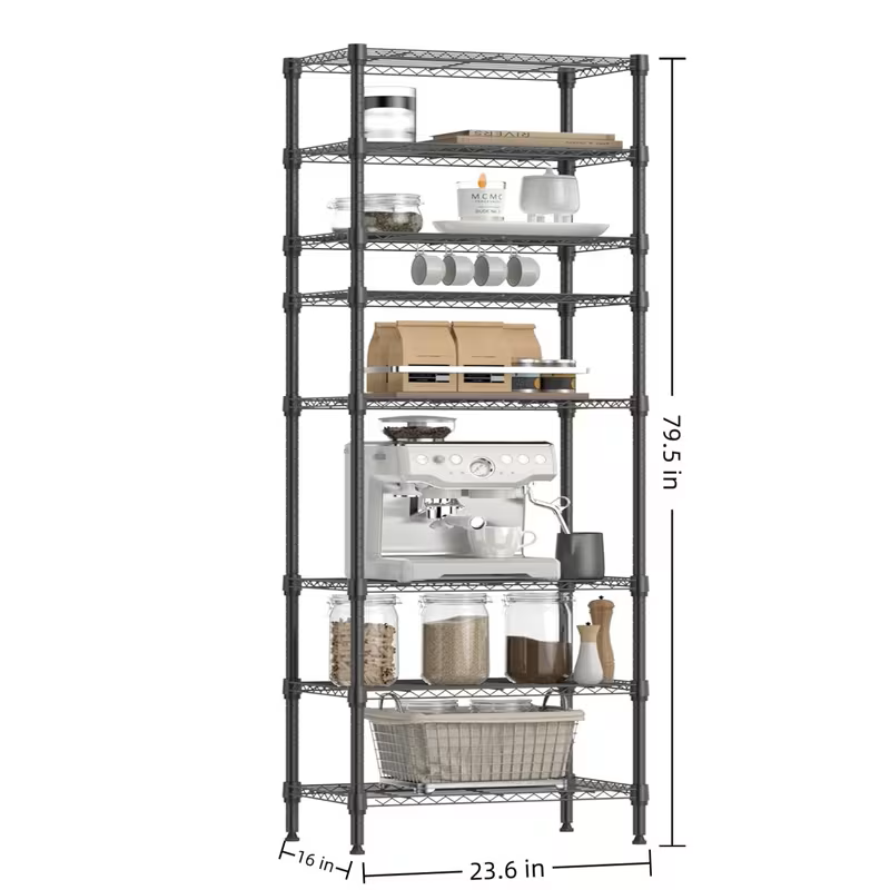 Adjustable Wire Shelving Rack Multi-Tier Storage Shelf Unit