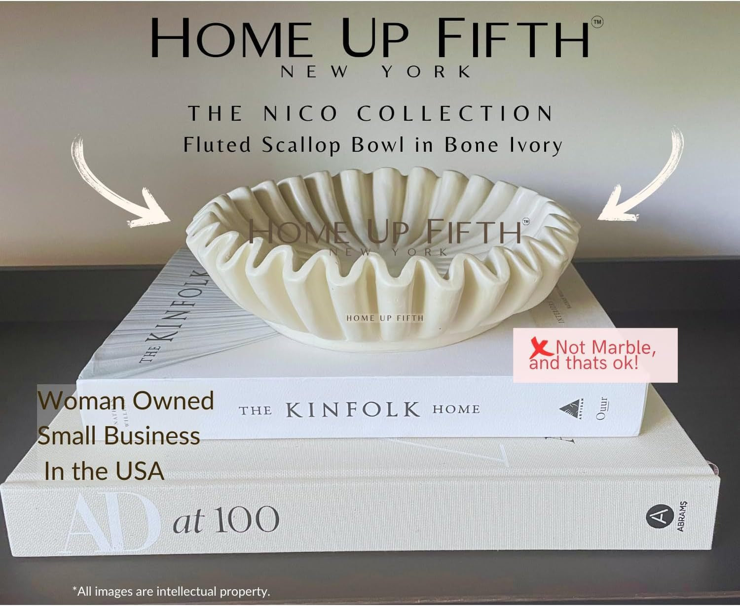 Grooved Lotus Leaf Edge Decorative Bowl Home Ornament