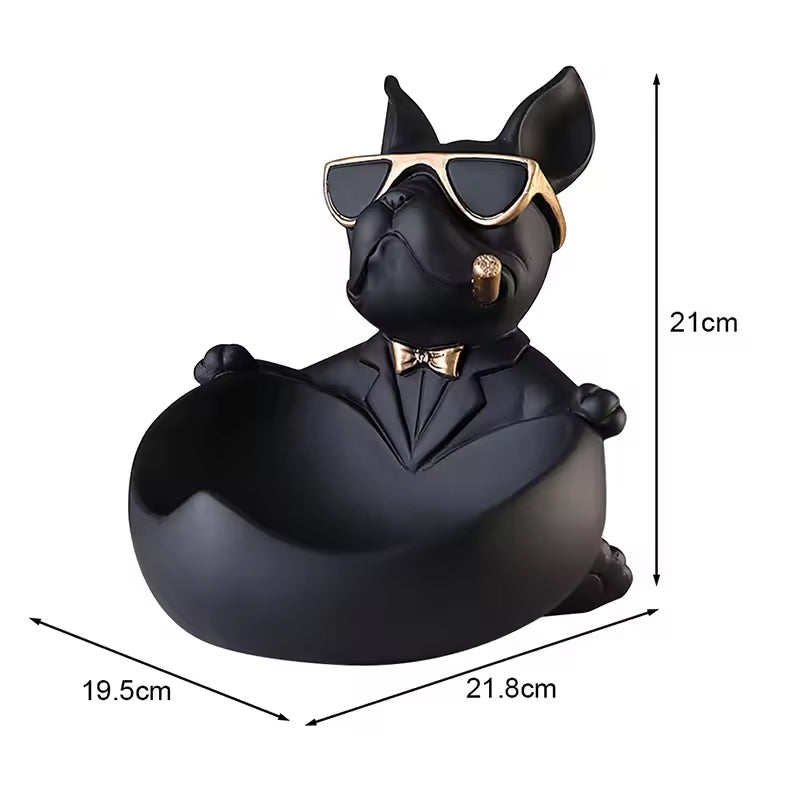 Cute French Bulldog Resin Figurine Table Decor Ornament