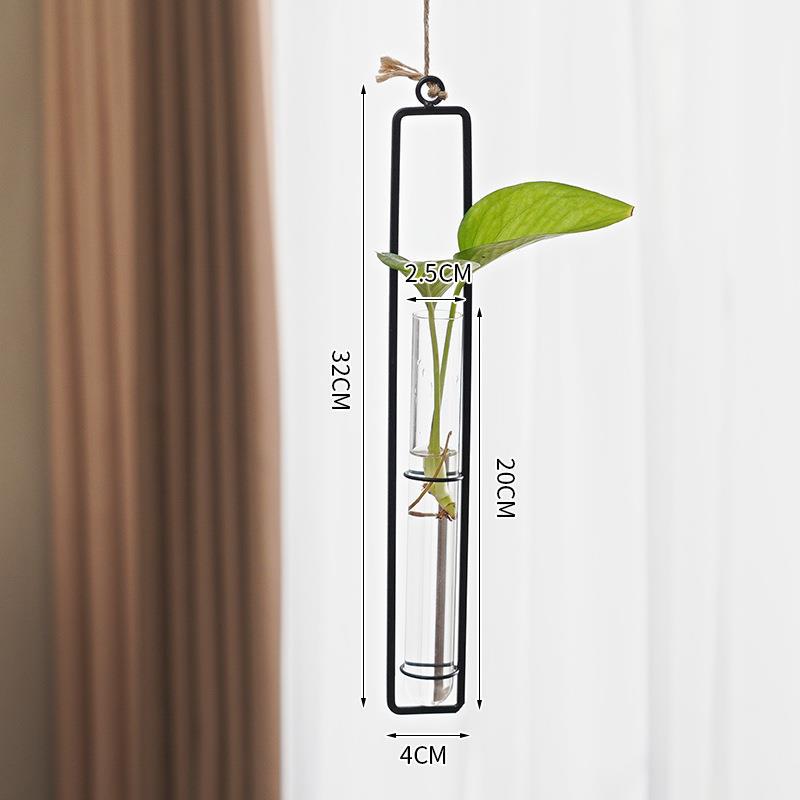 Scandinavian Glass Hydroponic Vase Hanging Wall Plant Decor