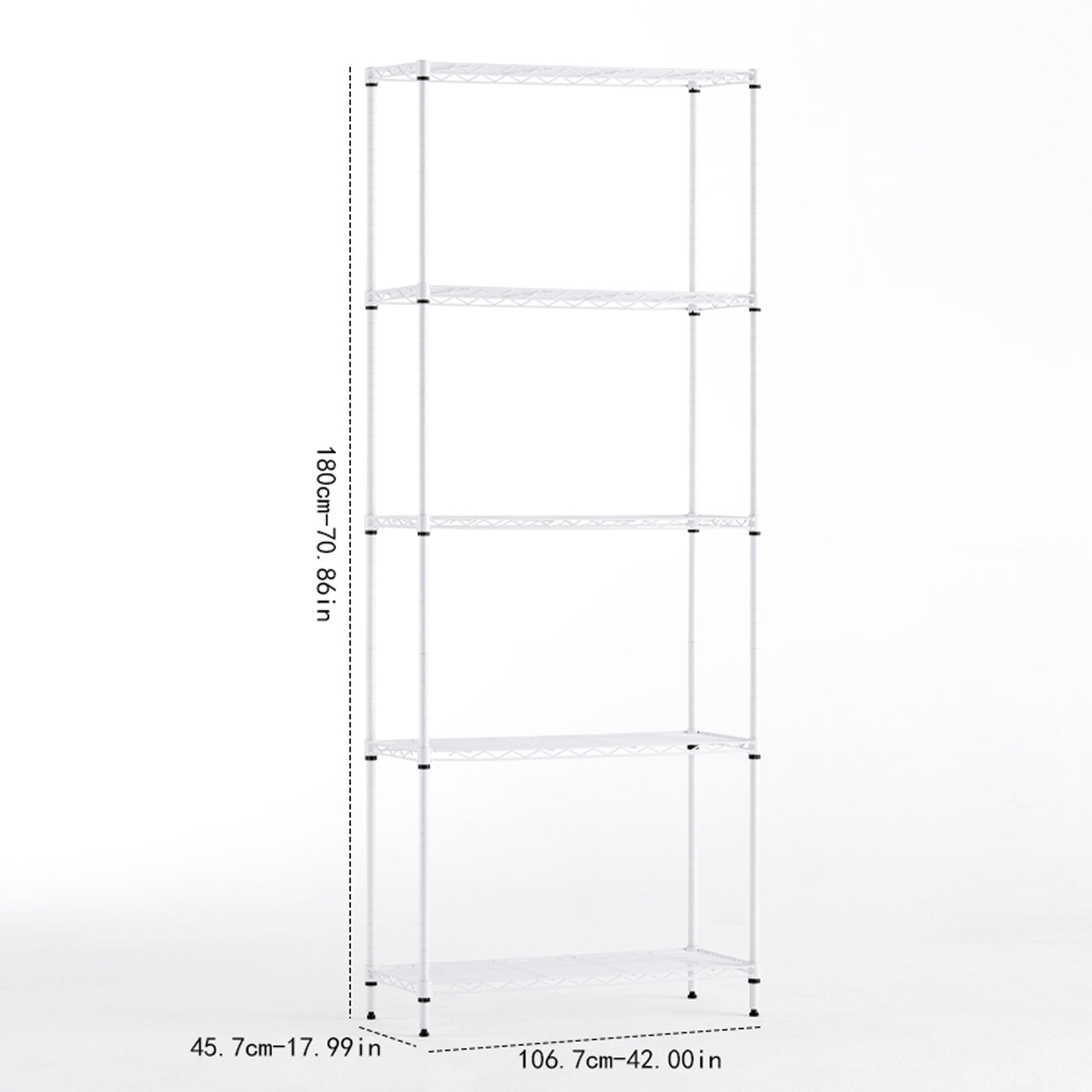 Adjustable Wire Frame Metal Storage Rack Vertical Shelving Unit