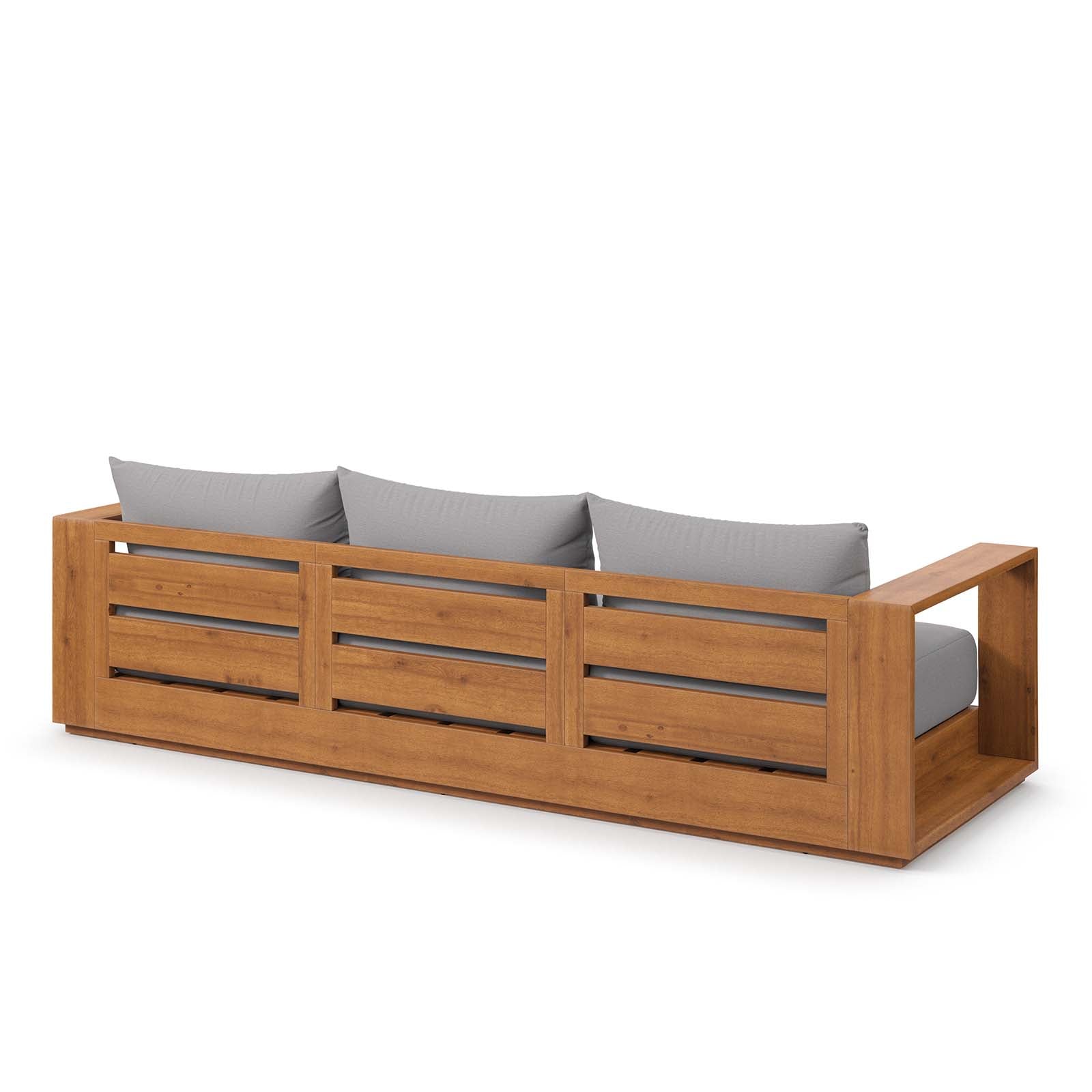 Outdoor Acacia Wood Patio Sofa by Modway