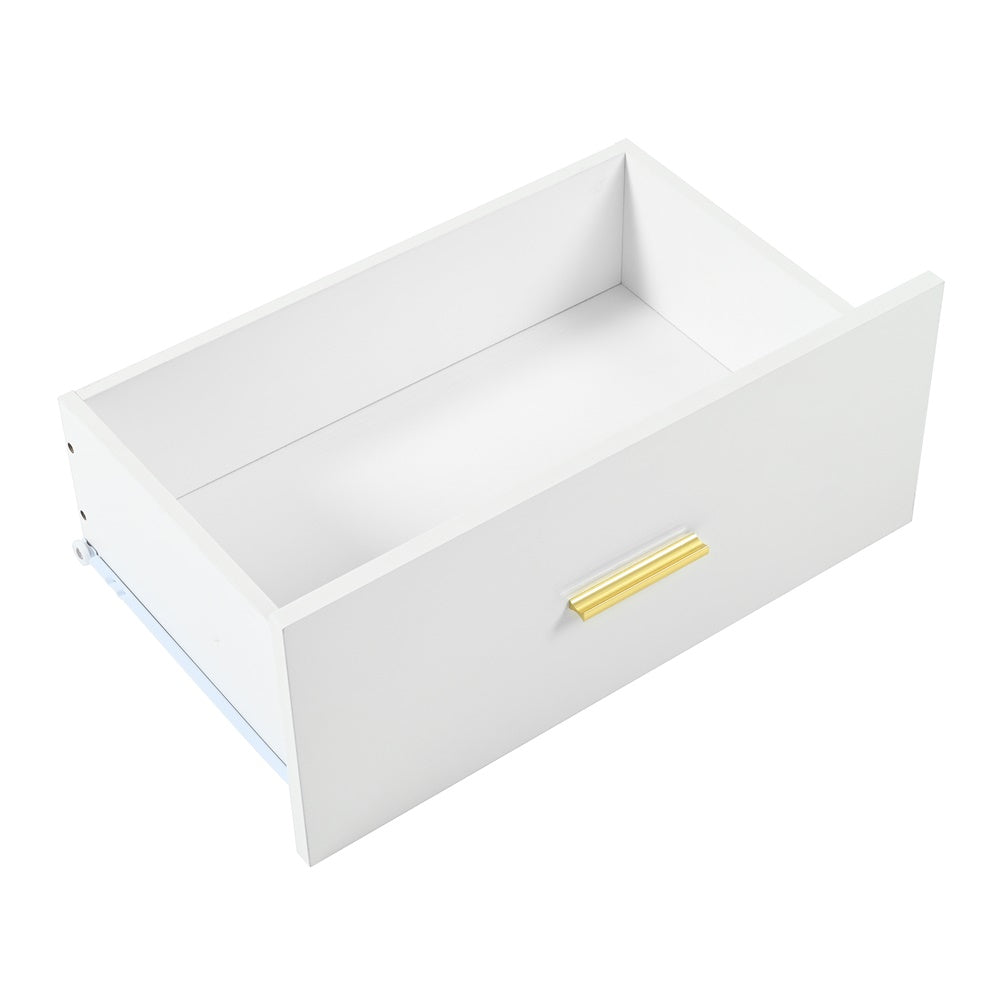 Modern White 9-Drawer Dresser with Spacious Bedroom Storage