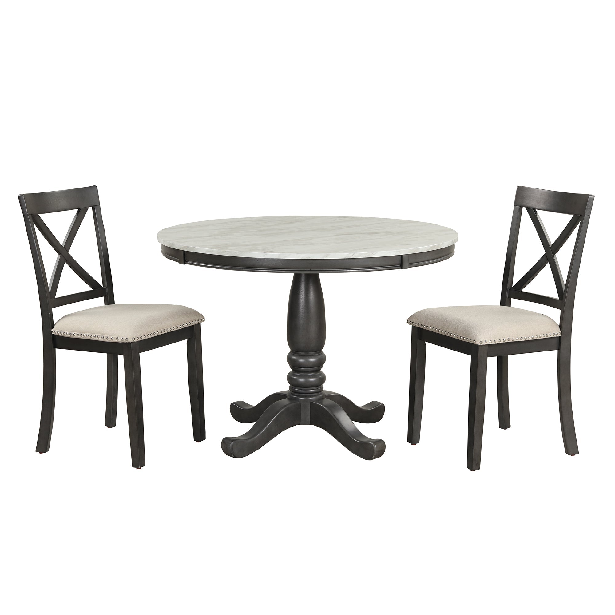 5-Piece Solid Wood Dining Table Chair Set