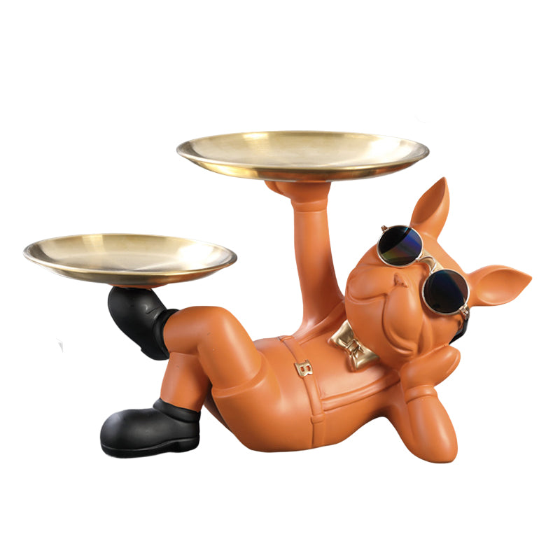 Cute French Bulldog Resin Figurine Table Decor Ornament