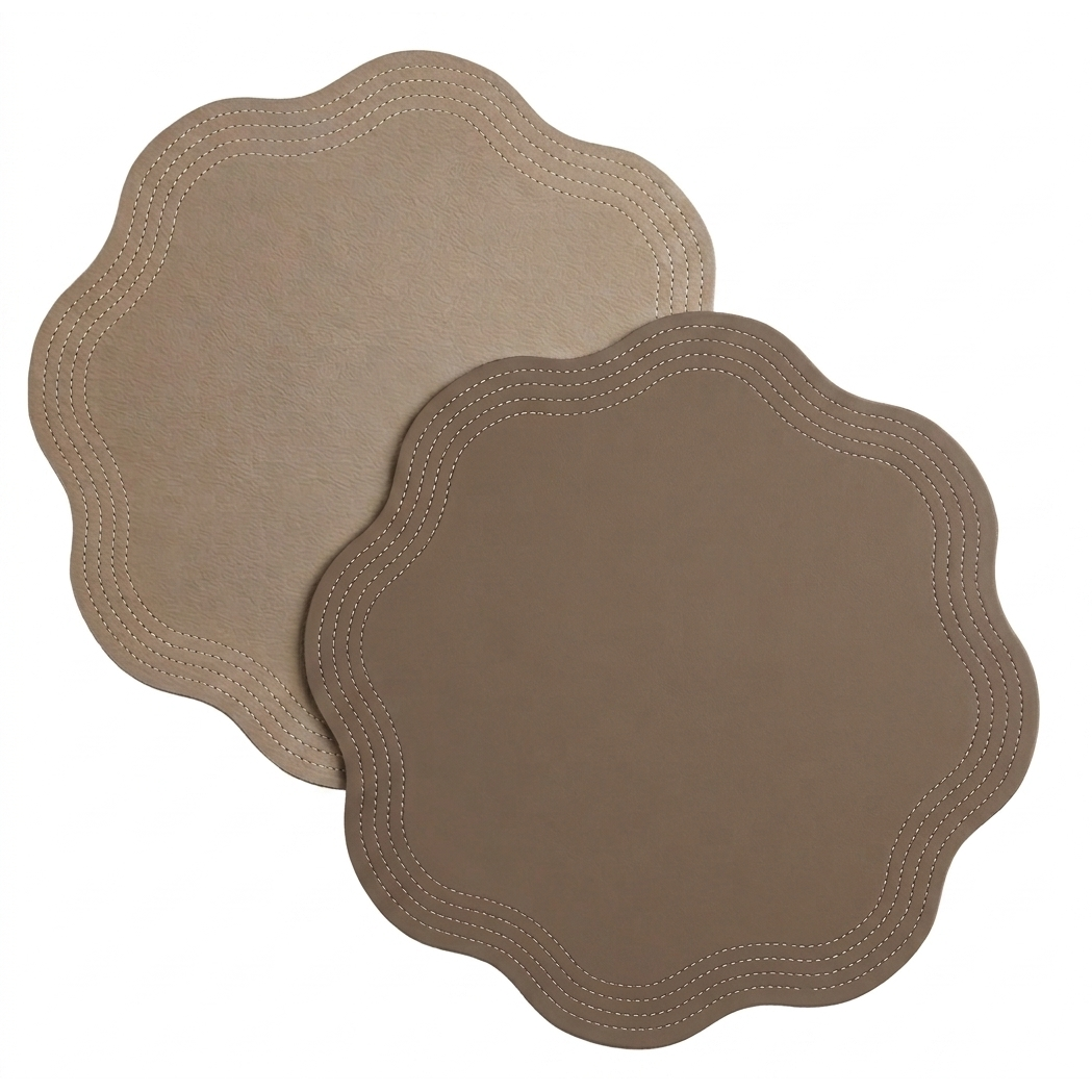 Double Sided Faux Leather Placemat Elegant Dining Table Decor