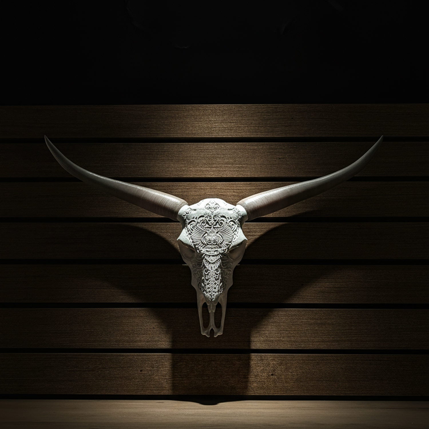 Faux Steer Skull Horns Western Wall Decor Rustic Artwork