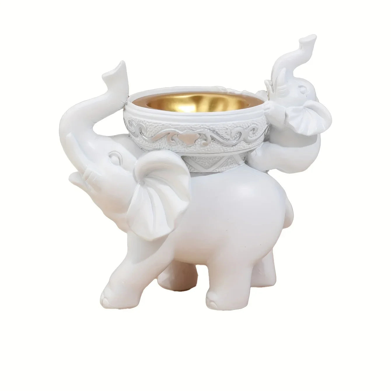Elephant Figurine Candy Tray Key Bowl Home Decor Storage