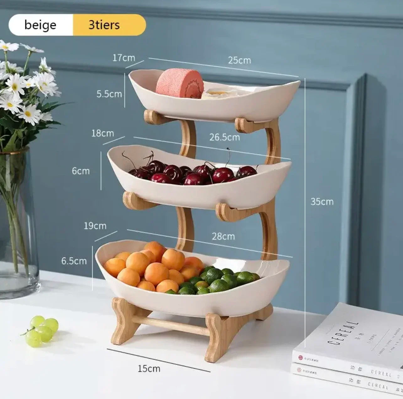 Multi-Layer Fruit Plate Snack Dish Modern Home Organizer