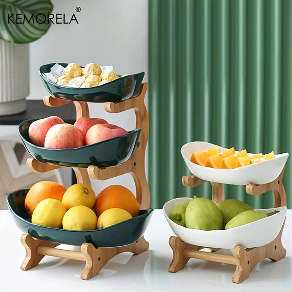 Multi-Layer Fruit Plate Snack Dish Modern Home Organizer