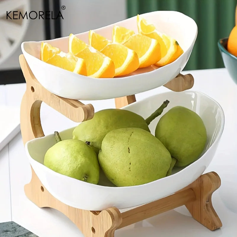 Multi-Layer Fruit Plate Snack Dish Modern Home Organizer