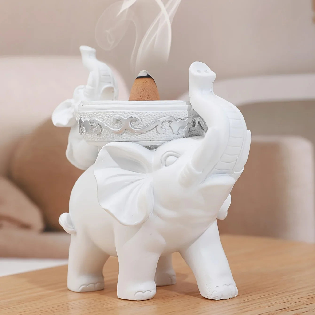 Elephant Figurine Candy Tray Key Bowl Home Decor Storage