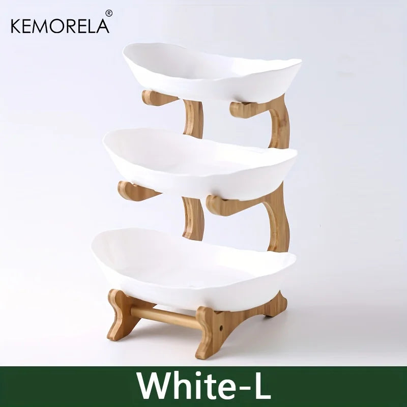 Multi-Layer Fruit Plate Snack Dish Modern Home Organizer