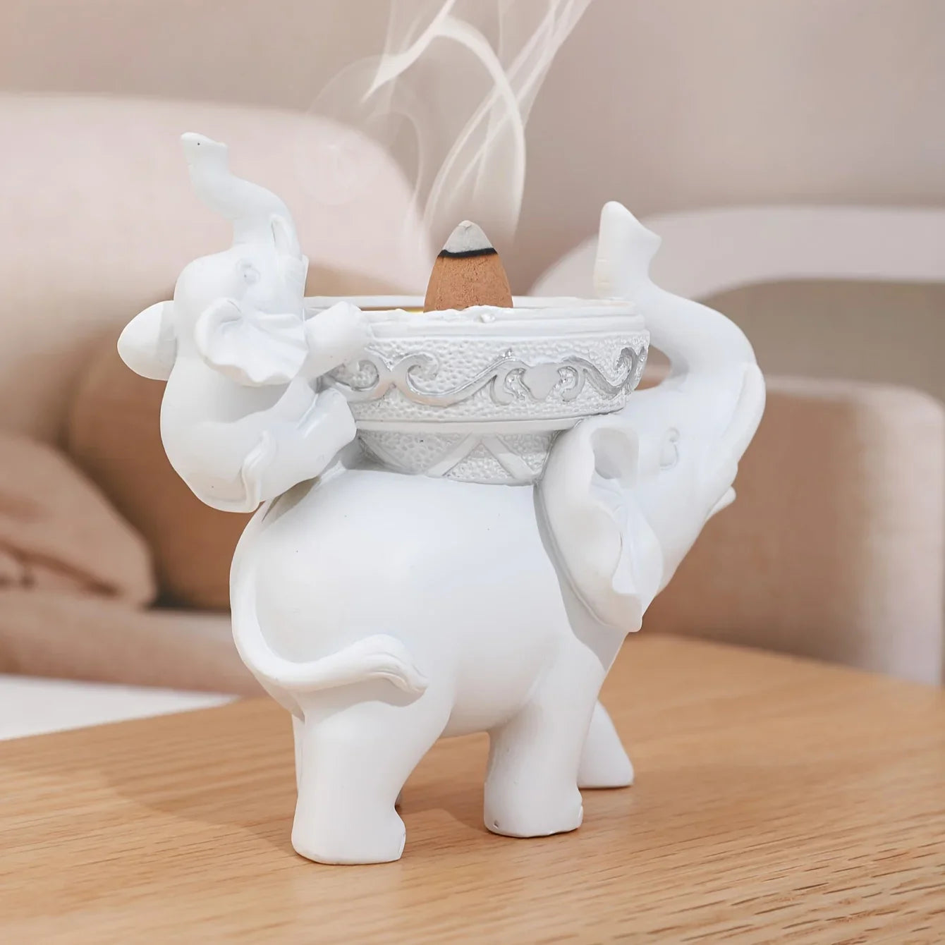 Elephant Figurine Candy Tray Key Bowl Home Decor Storage