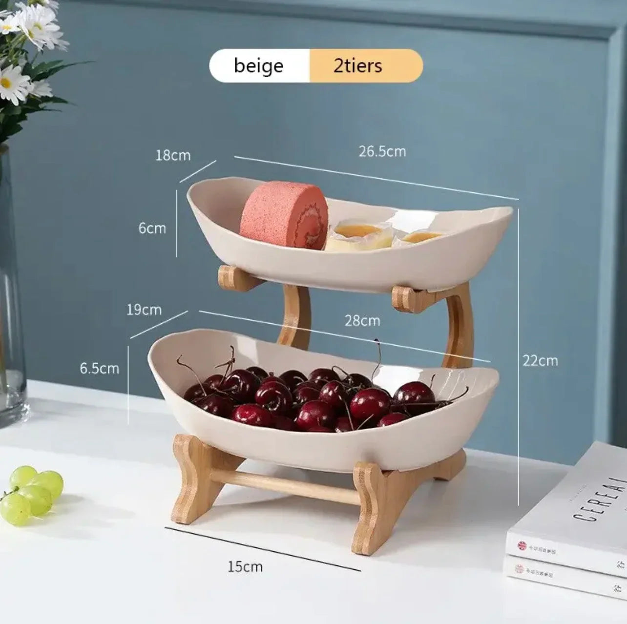 Multi-Layer Fruit Plate Snack Dish Modern Home Organizer