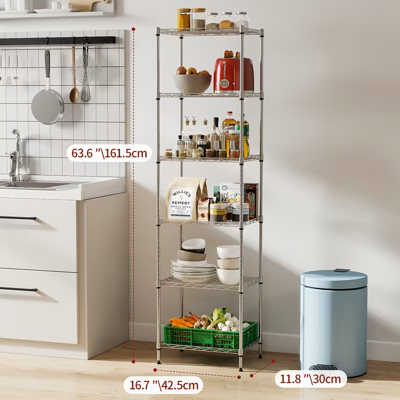 Adjustable Wire Shelving Rack Multi-Tier Storage Shelf Unit