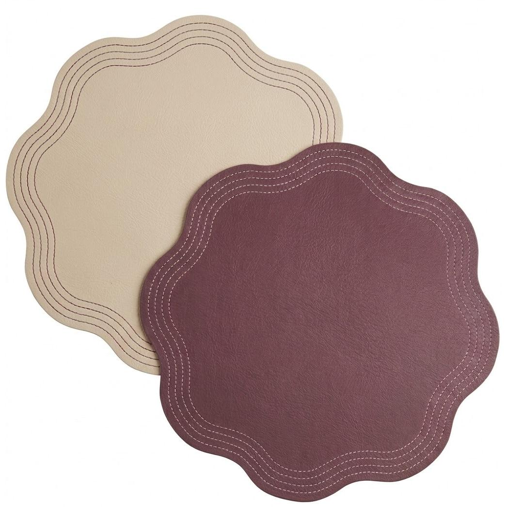 Double Sided Faux Leather Placemat Elegant Dining Table Decor