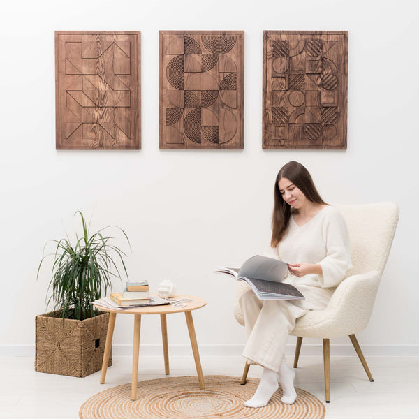 Geometric Wall Decor Modern Abstract Home Artwork