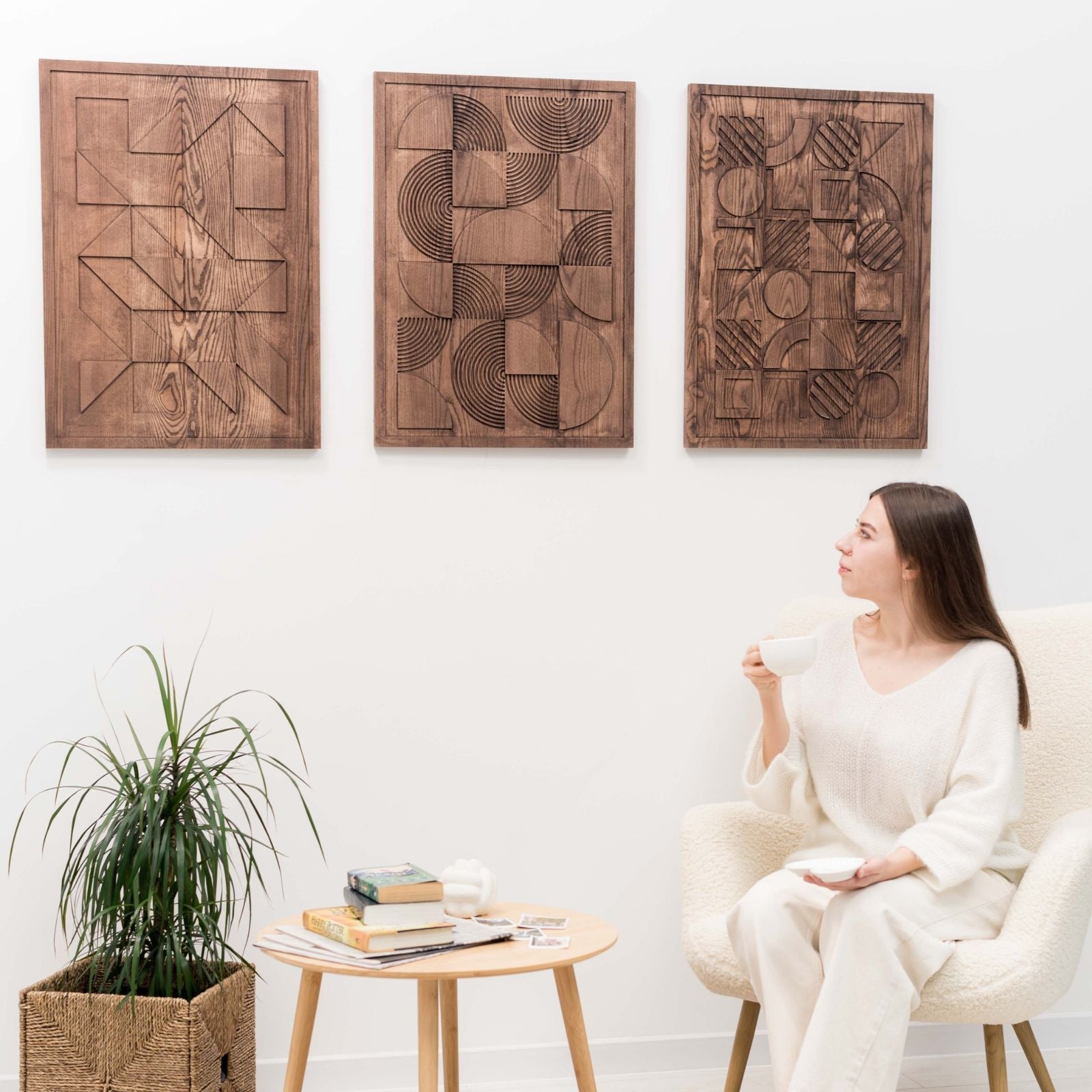 Geometric Wall Decor Modern Abstract Home Artwork