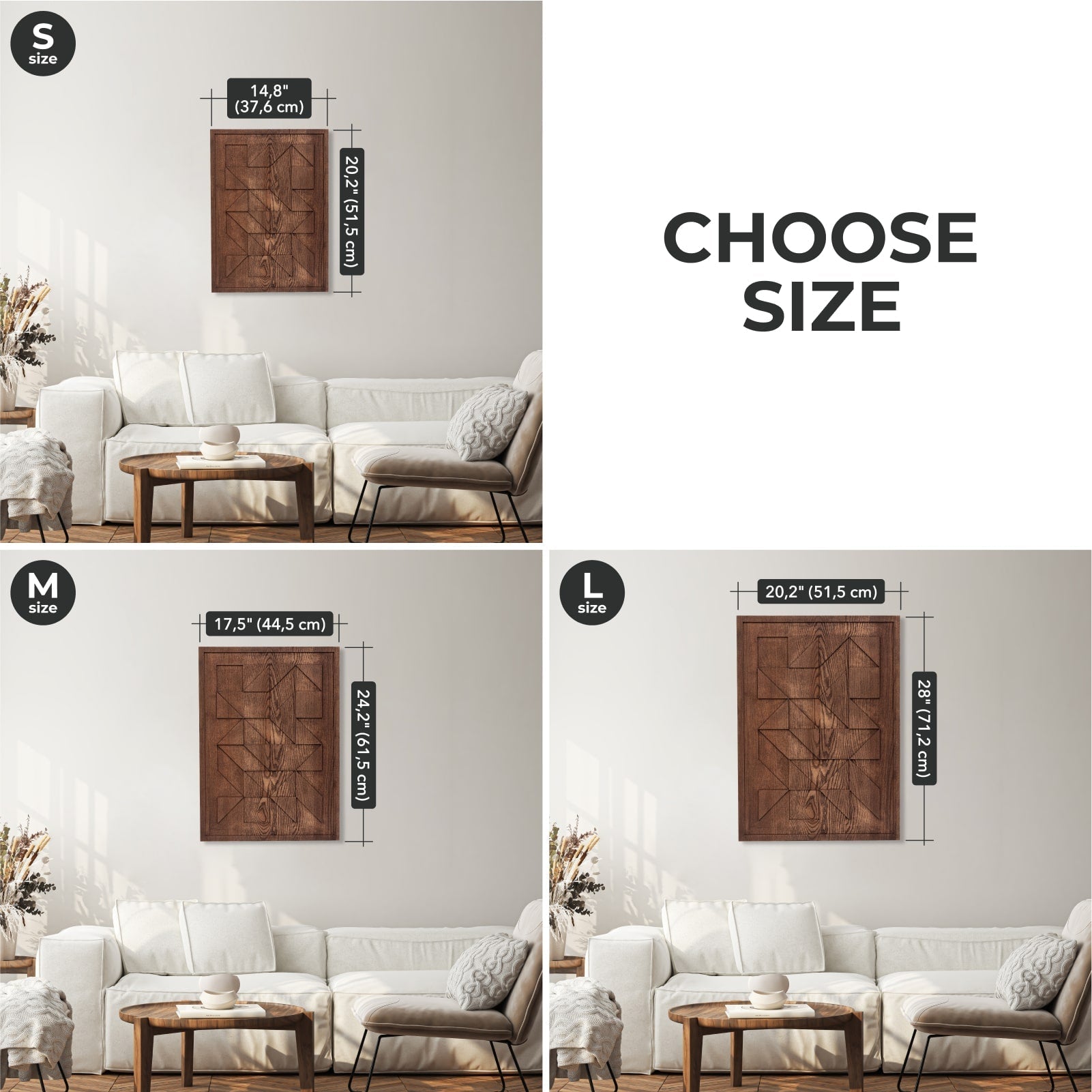 Geometric Wall Decor Modern Abstract Home Artwork