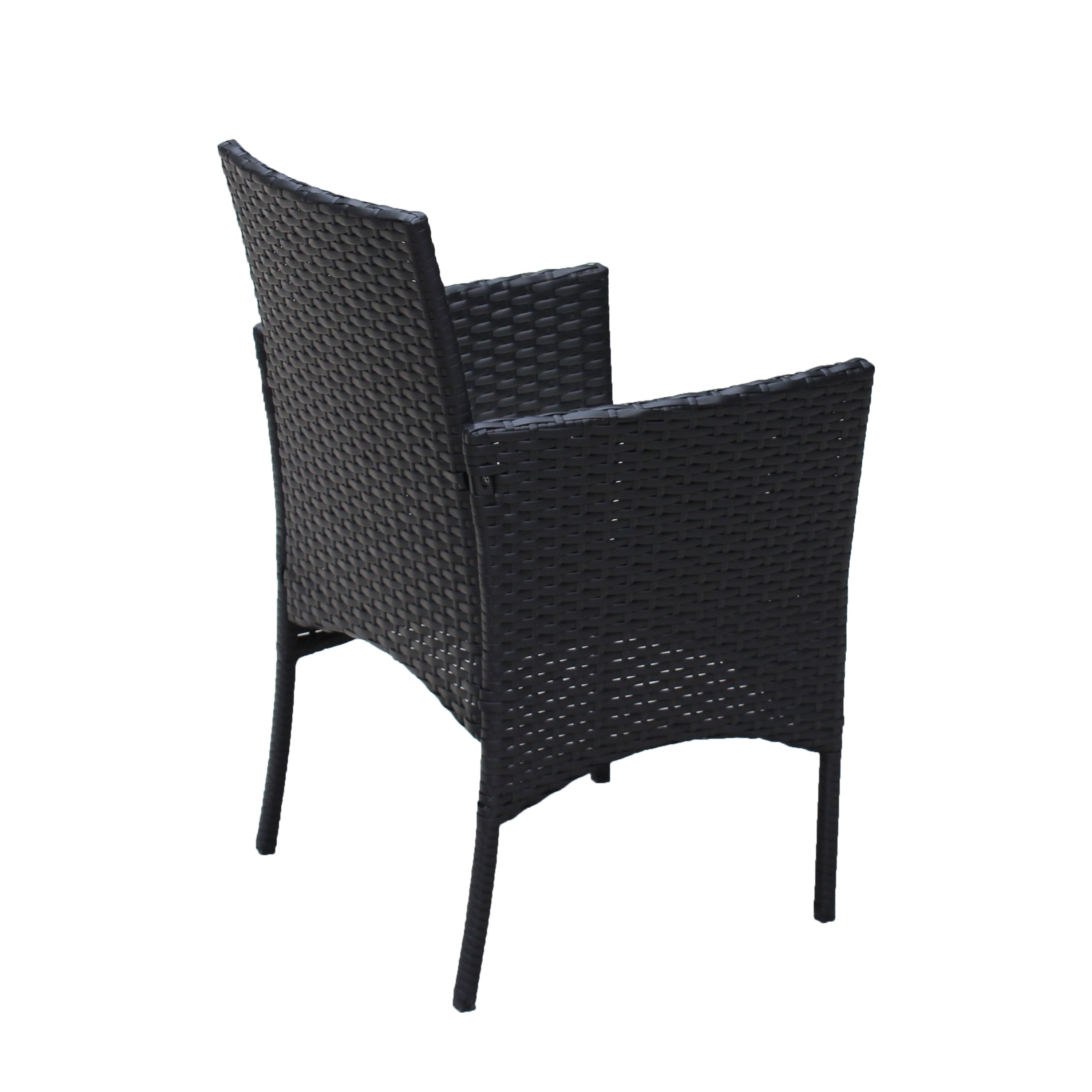 4-Piece Rattan Patio Furniture Set with Cushioned Wicker Sofa