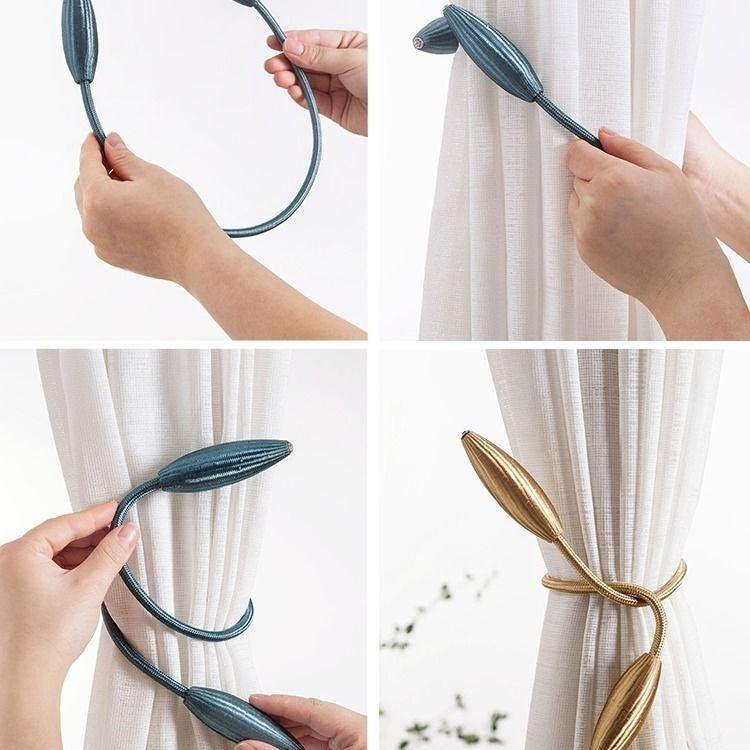 Elegant Polyester Curtain Tieback Holder Clips Window Decor Accessories