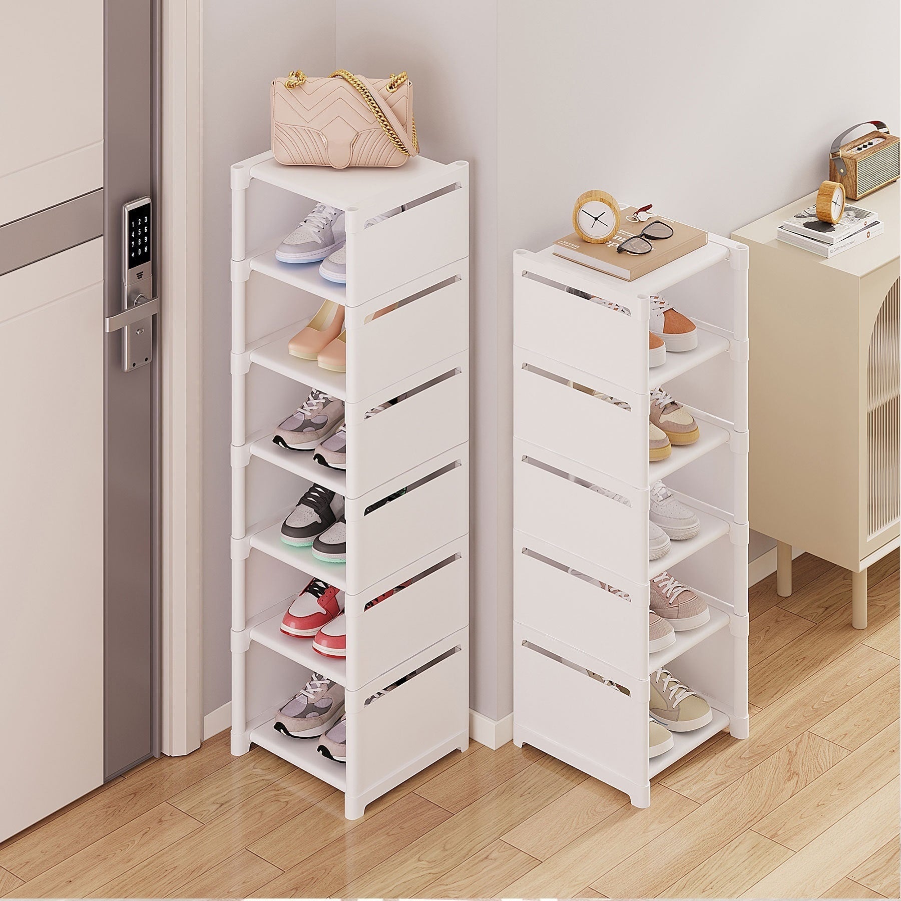 Simple Multi-Layer Shoe Rack Space-Saving Doorway Storage Shelf