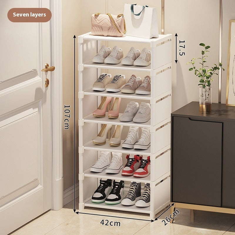 Simple Multi-Layer Shoe Rack Space-Saving Doorway Storage Shelf