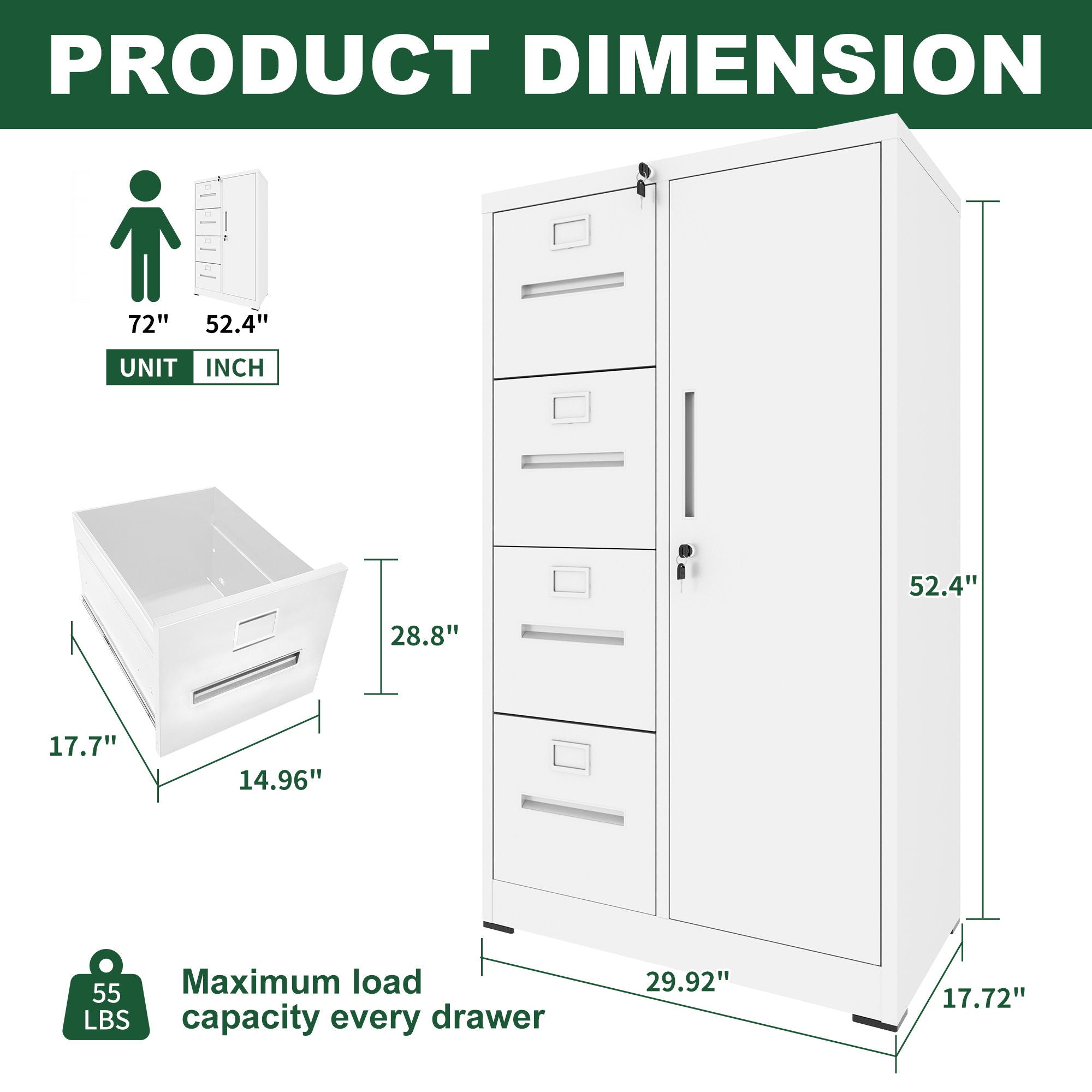 Smart Cube 8-Cube Organizer Bookcase Storage Shelves White