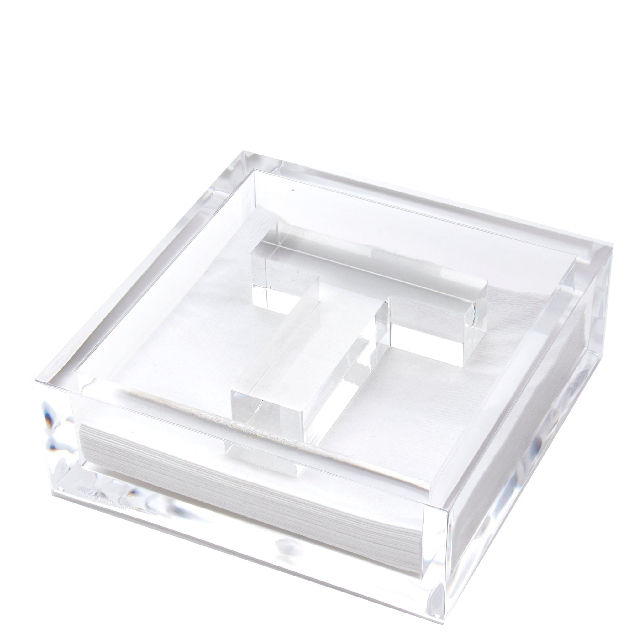 Personalized Initial Acrylic Cocktail Napkin Holder Elegant Decor