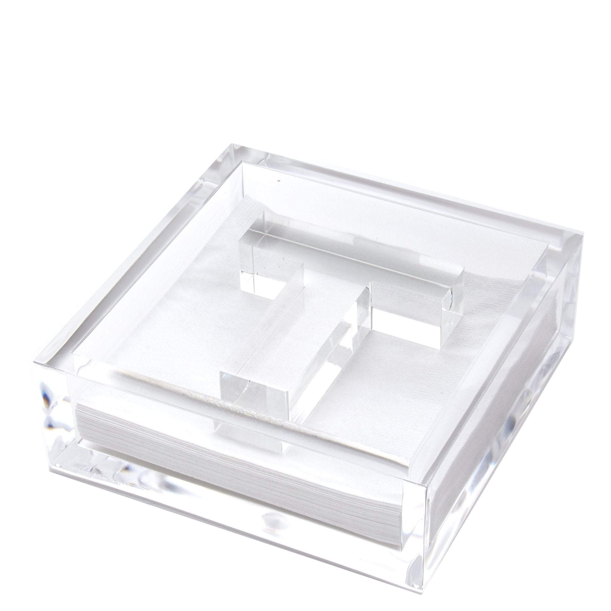 Personalized Initial Acrylic Cocktail Napkin Holder Elegant Decor