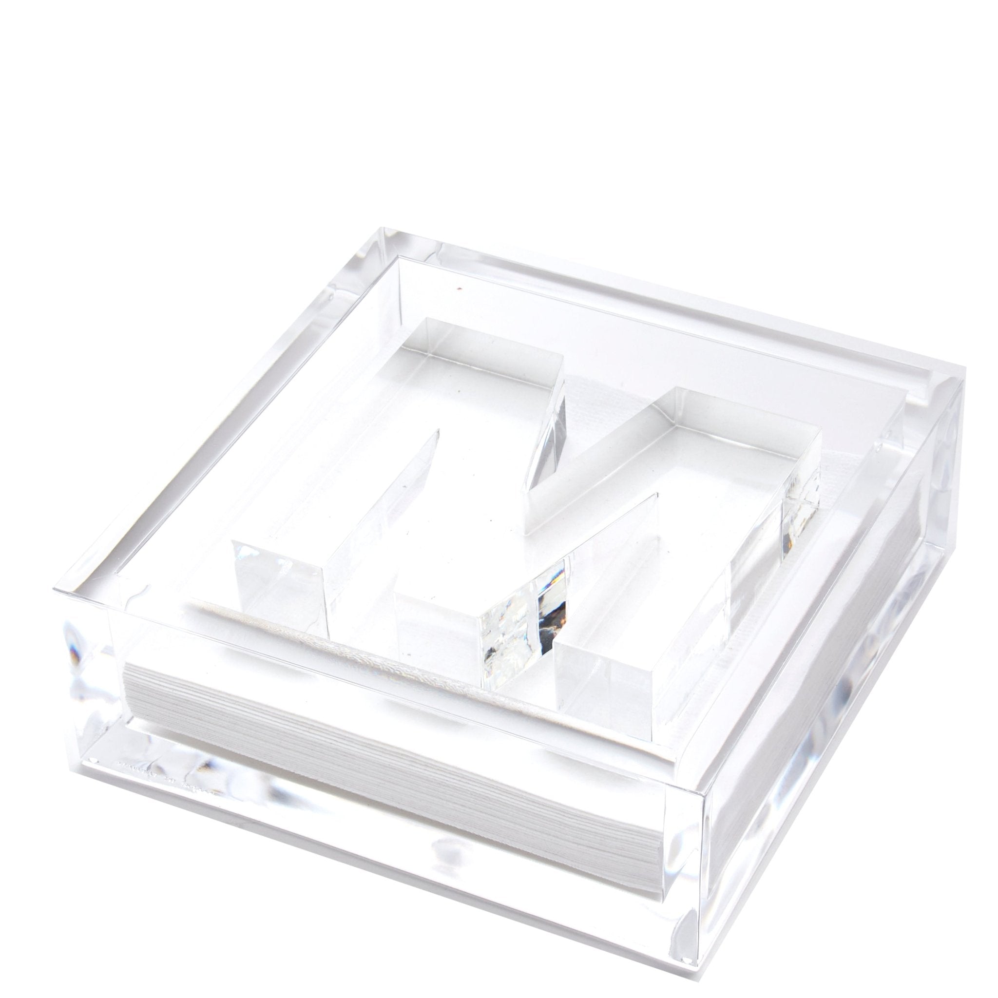 Personalized Initial Acrylic Cocktail Napkin Holder Elegant Decor