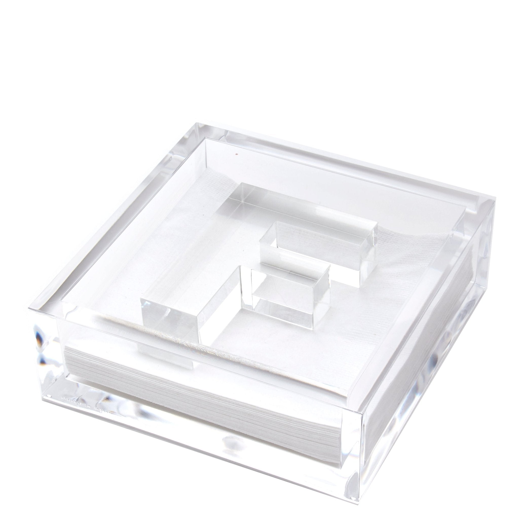 Personalized Initial Acrylic Cocktail Napkin Holder Elegant Decor