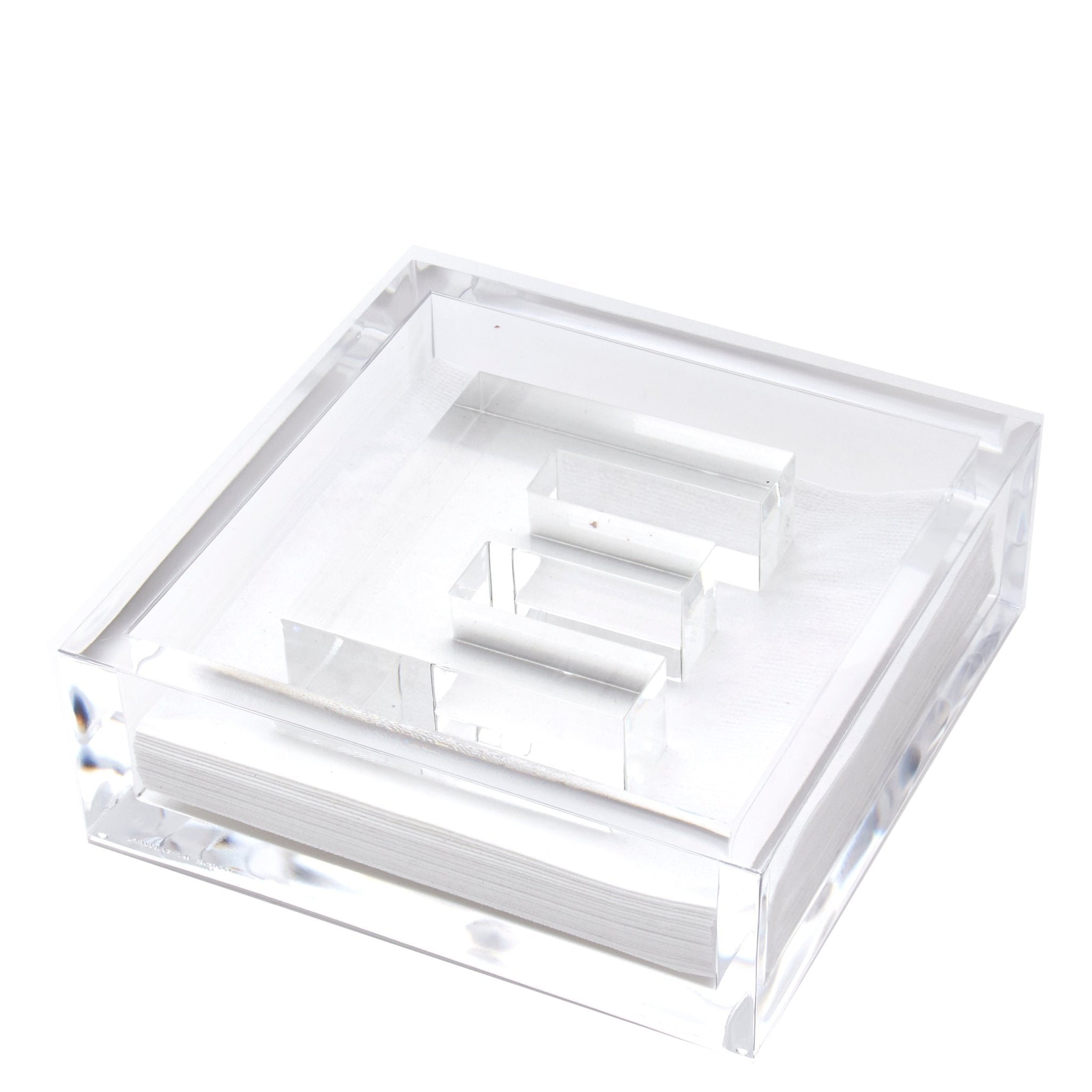 Personalized Initial Acrylic Cocktail Napkin Holder Elegant Decor
