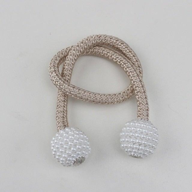 Pearl Magnetic Curtain Tieback Clips Elegant Window Accessories Decor
