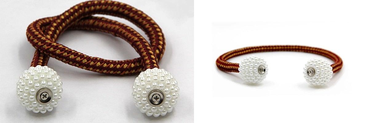 Pearl Magnetic Curtain Tieback Clips Elegant Window Accessories Decor