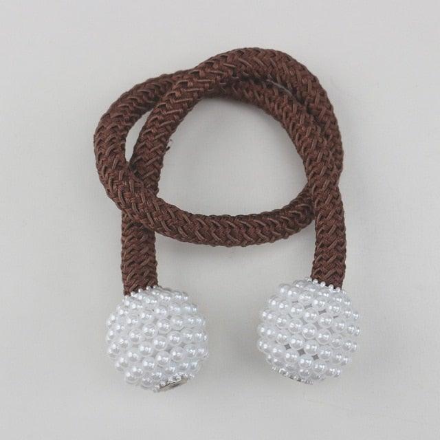 Pearl Magnetic Curtain Tieback Clips Elegant Window Accessories Decor