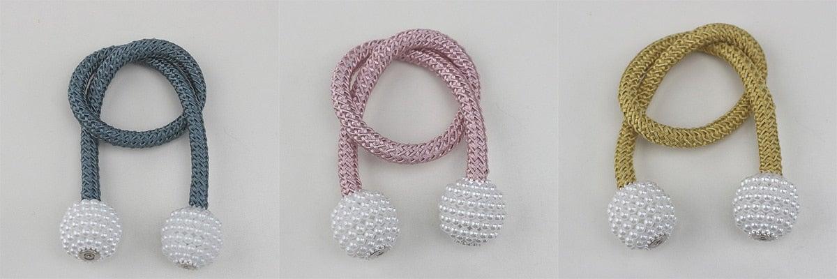 Pearl Magnetic Curtain Tieback Clips Elegant Window Accessories Decor