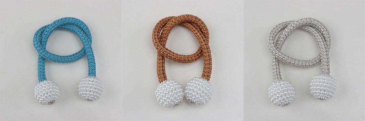 Pearl Magnetic Curtain Tieback Clips Elegant Window Accessories Decor