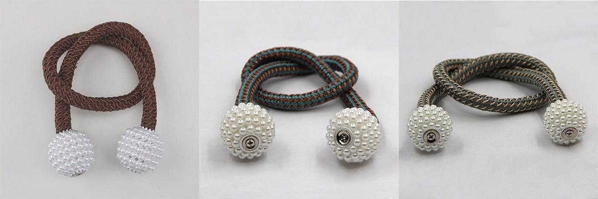 Pearl Magnetic Curtain Tieback Clips Elegant Window Accessories Decor