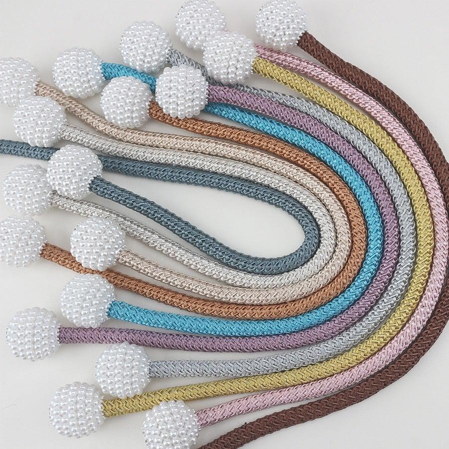 Pearl Magnetic Curtain Tieback Clips Elegant Window Accessories Decor