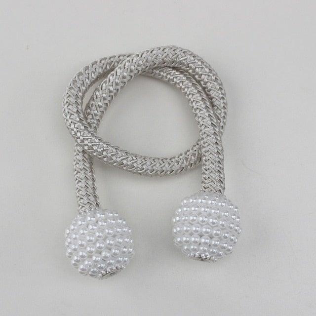 Pearl Magnetic Curtain Tieback Clips Elegant Window Accessories Decor