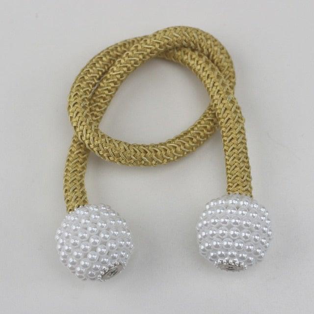 Pearl Magnetic Curtain Tieback Clips Elegant Window Accessories Decor
