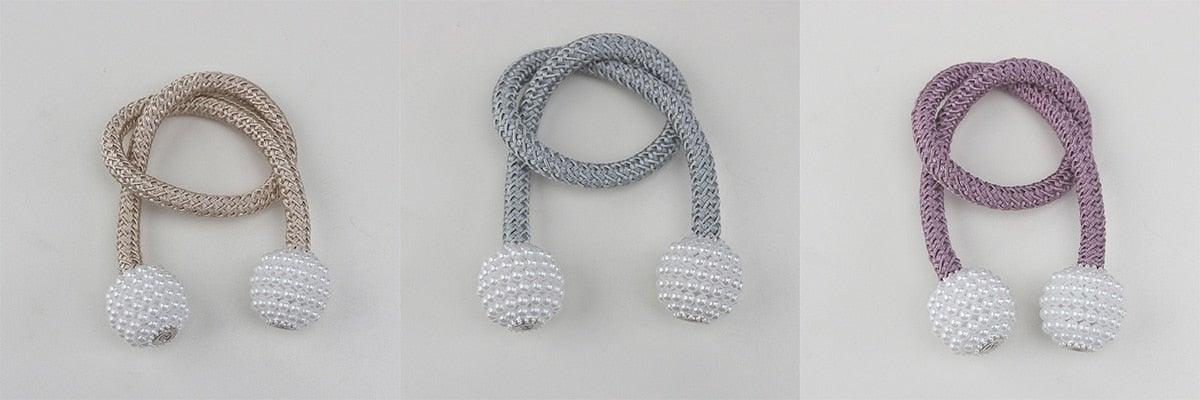 Pearl Magnetic Curtain Tieback Clips Elegant Window Accessories Decor