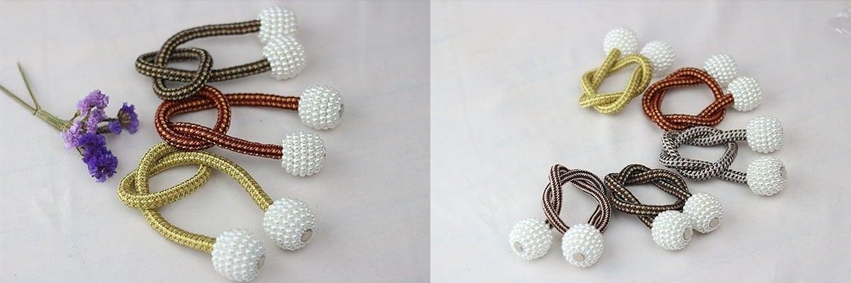 Pearl Magnetic Curtain Tieback Clips Elegant Window Accessories Decor
